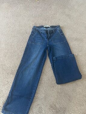 Celebrity Pink Dark Blue Wide-Leg Jeans